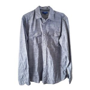 🌸Apt. 9 Dark Gray Button Front Long Sleeve Shirt with Pockets